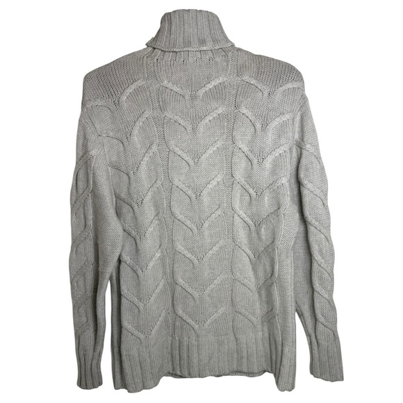 Artizia Wilfred Merino Wool Champeaux Sweater Size XXS Turtleneck Cableknit Grey - Picture 3 of 11